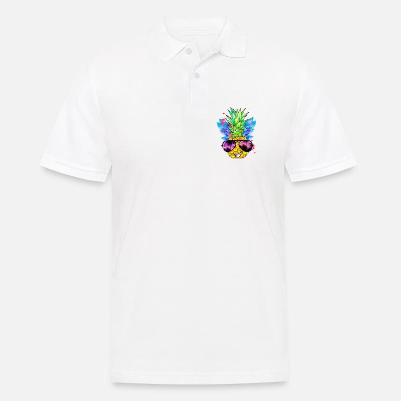 Ananas Kunst - Männer Poloshirt - Weiß