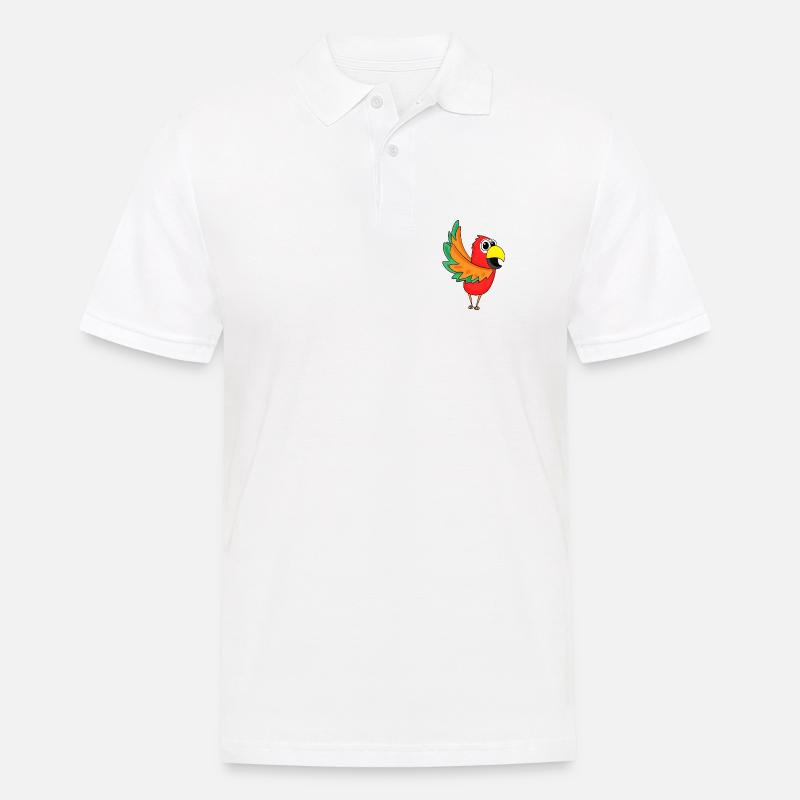 Jungle de perroquets - Polo Homme - blanc