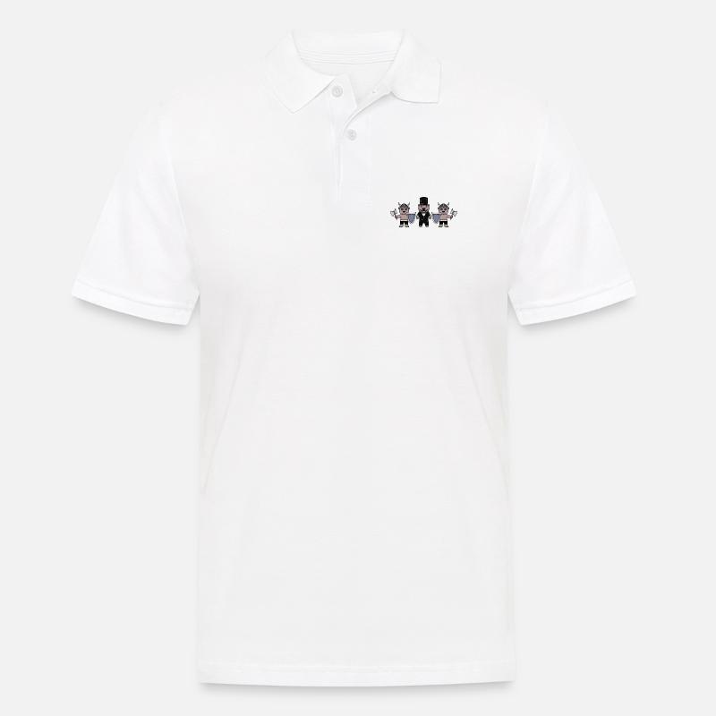 Bräutigam Security Wikinger - Männer Poloshirt - Weiß