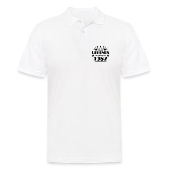 1987 - Jahrgang 1987 - Männer Poloshirt - Weiß - Vorne - Kai (181cm)
