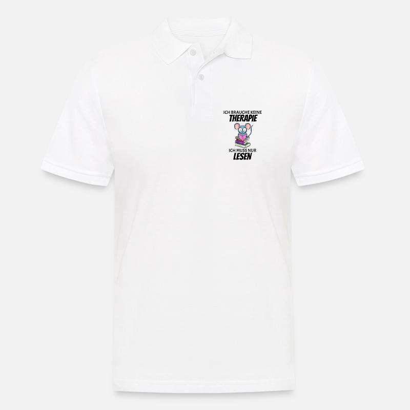 Lesen Buch Bücher Leser Geschenk - Männer Poloshirt - Weiß