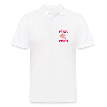 Juste une fille qui joue au badminton - Polo Homme - blanc - Devant - Kai (181cm)