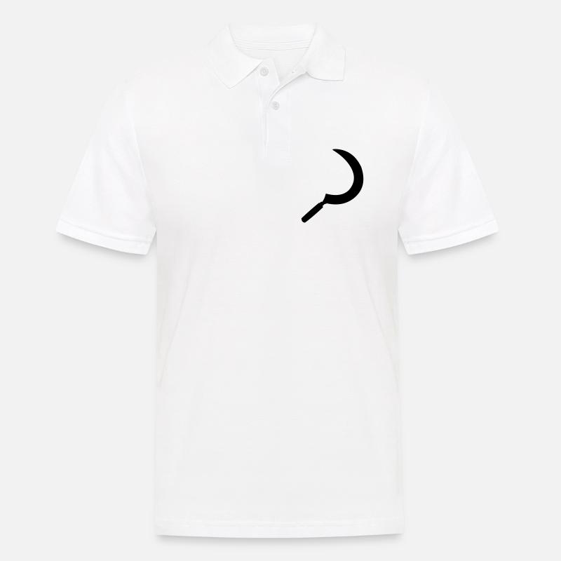 Sichelschattenbild - Männer Poloshirt - Weiß