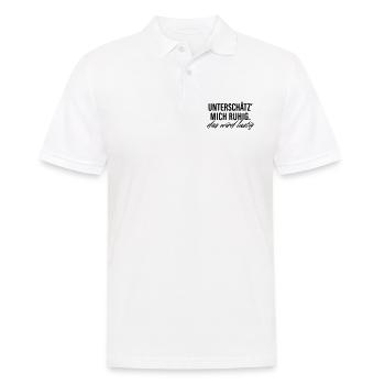 Unterschätz mich ruhig das wird lustig - Männer Poloshirt - Weiß - Vorne - Kai (181cm)