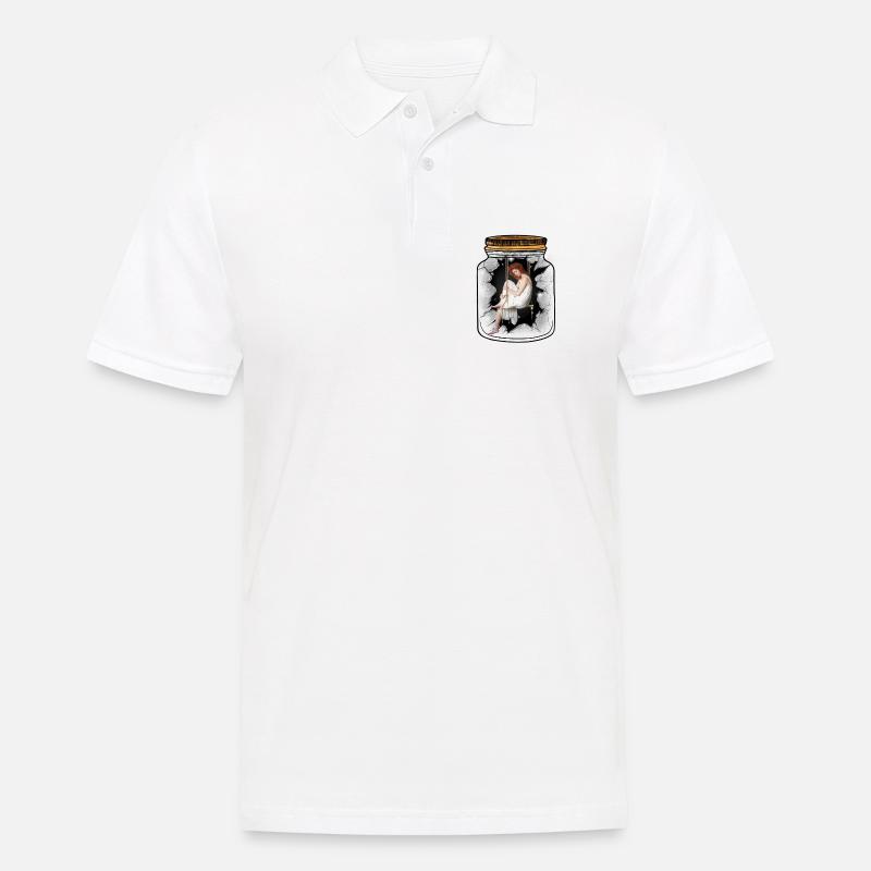 Emotionen Gefühle Depression Einsamkeit - Männer Poloshirt - Weiß