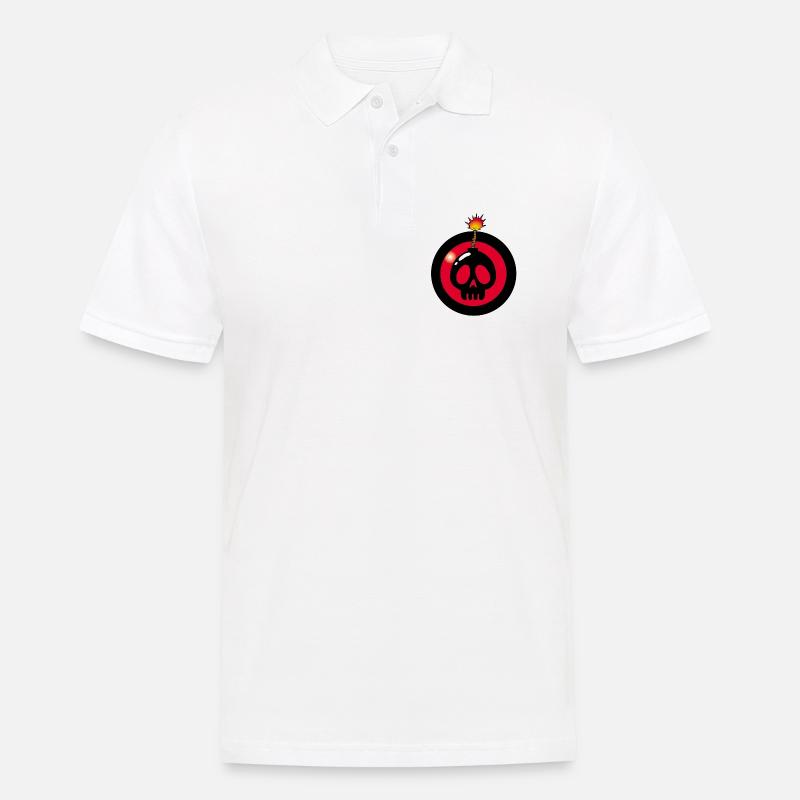 Explodierender Schädel - Männer Poloshirt - Weiß