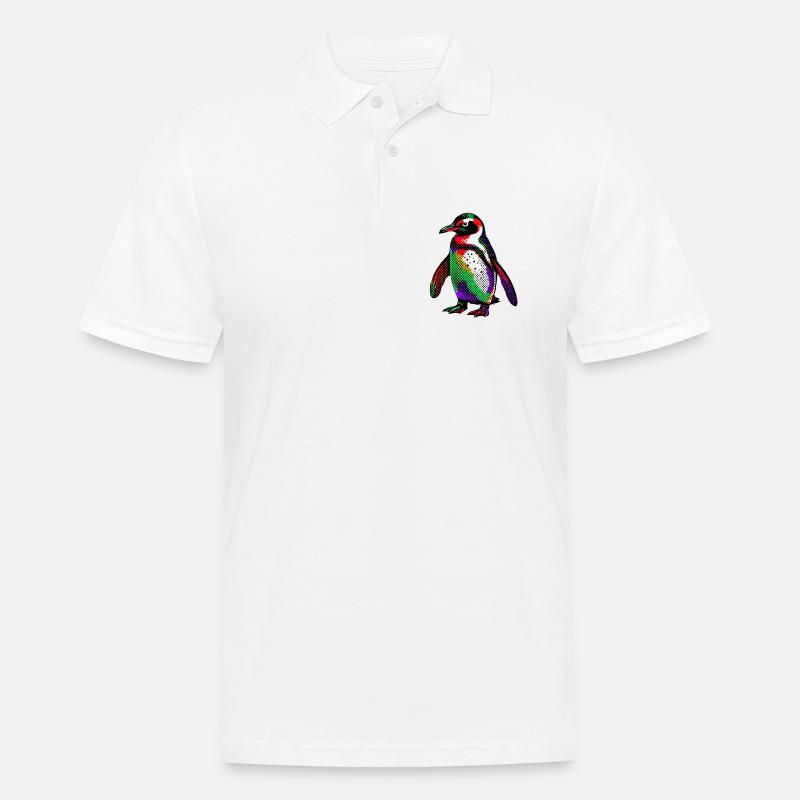 Pinguin - Männer Poloshirt - Weiß