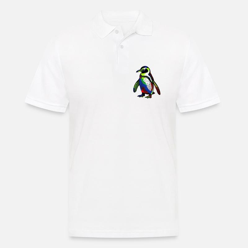 Pinguin - Männer Poloshirt - Weiß