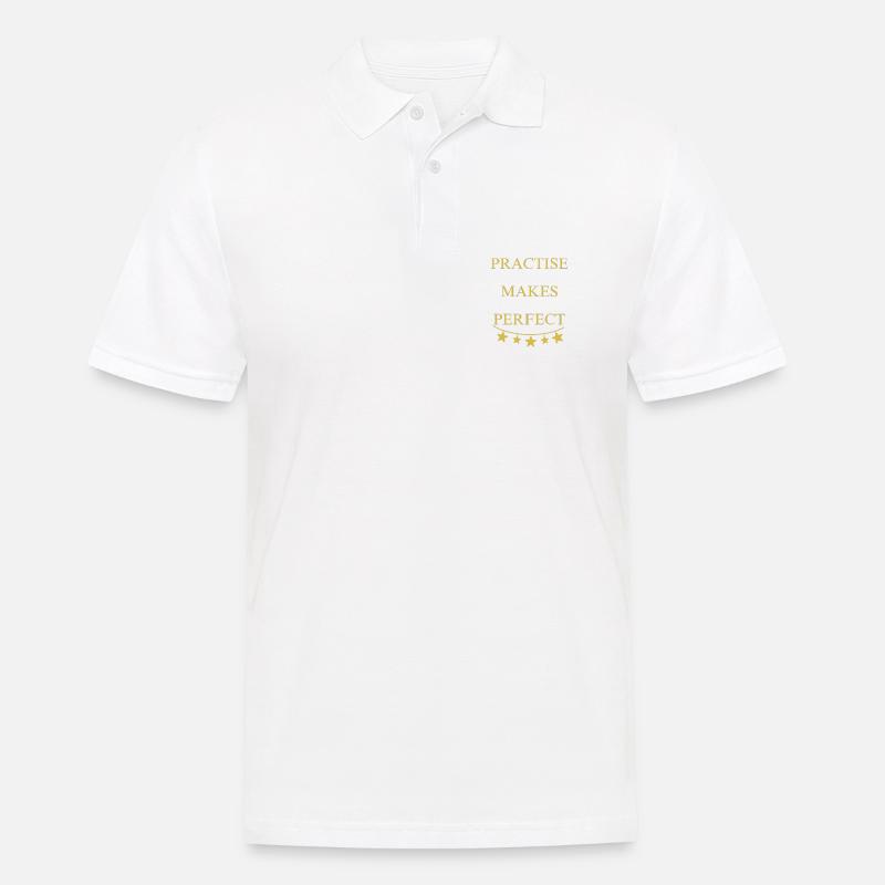 Practise makes perfect - Männer Poloshirt - Weiß