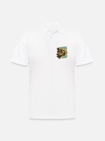 Lion from mountain Retro - Men's Polo Shirt - white