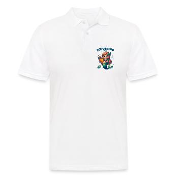 Schulkind 2025 Meerjungfrau Mädchen Einschulung - Männer Poloshirt - Weiß - Vorne - Kai (181cm)