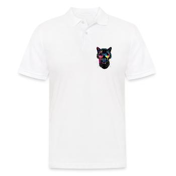 Panther Leopard Raubkatze Süße Großkatze Panter - Männer Poloshirt - Weiß - Vorne - Kai (181cm)