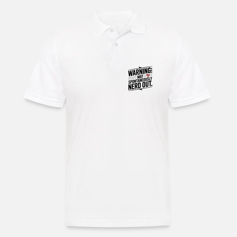 Warnung kann spontan nerd werden - Männer Poloshirt - Weiß