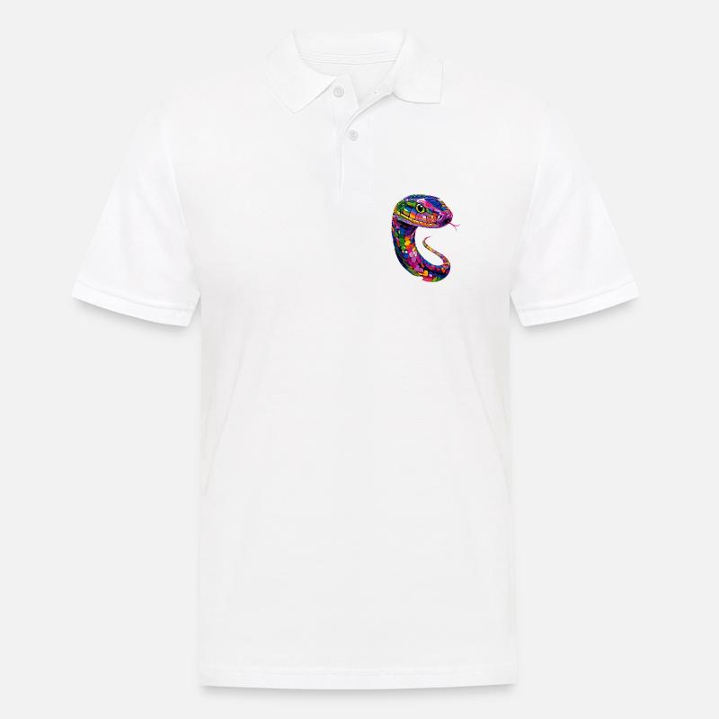 snake, python, cobra, rattlesnake, snakes - Men's Polo Shirt - white