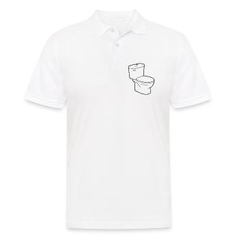 Vecteur sanitaire toilette toilette - Polo Homme - blanc - Devant - Kai (181cm)