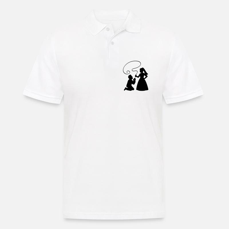 Brautpaar Ehepaar Peitsche - Männer Poloshirt - Weiß