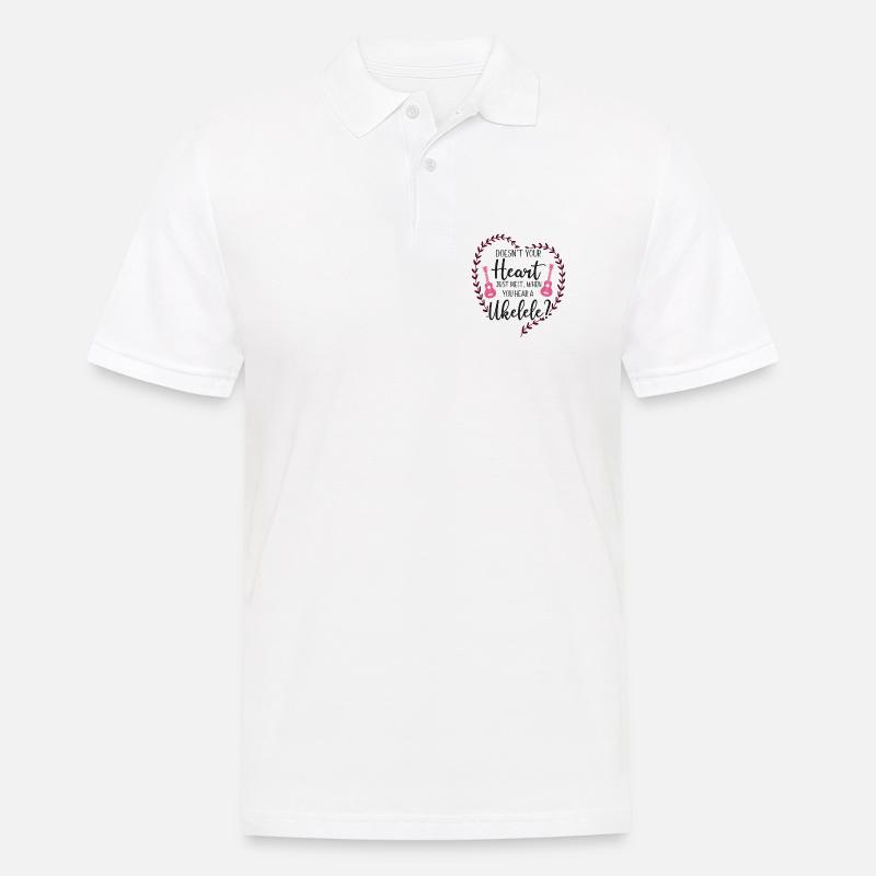 Hawaiian Ukulele Uke Doesn't Your - Männer Poloshirt - Weiß