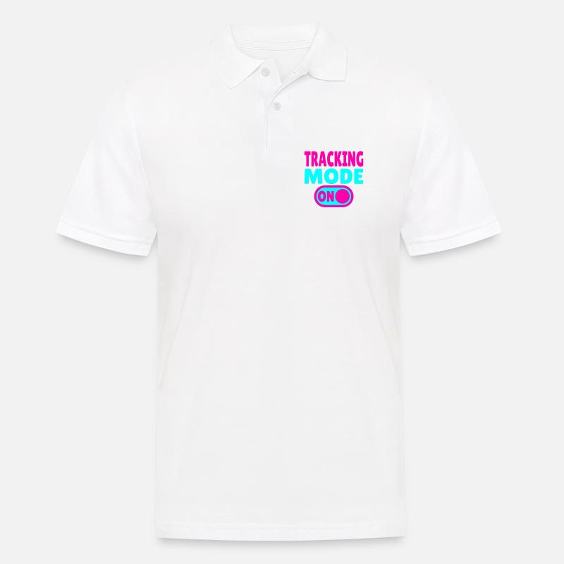 Tracking Mode ON – Abenteuer auf Spurensuche - Männer Poloshirt - Weiß