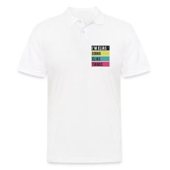 I’m Elias Doing Elias Things Retro Colors - Men's Polo Shirt - white - Front - Kai (181cm)