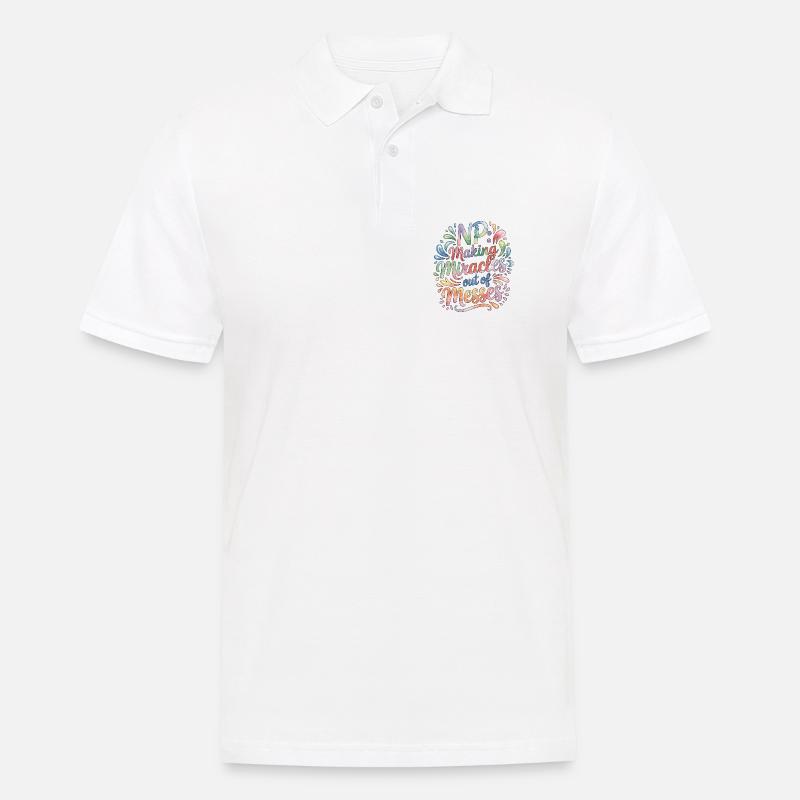 Nurse Practitioner NP Making Miracles Nursing - Männer Poloshirt - Weiß