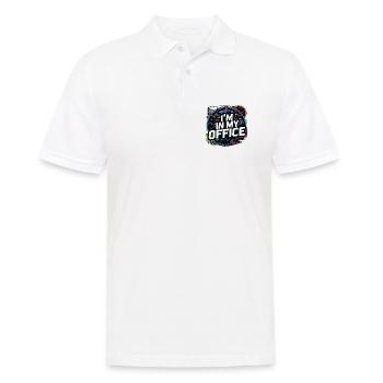 Ich bin in meinem Büro - Männer Poloshirt - Weiß - Vorne - Kai (181cm)