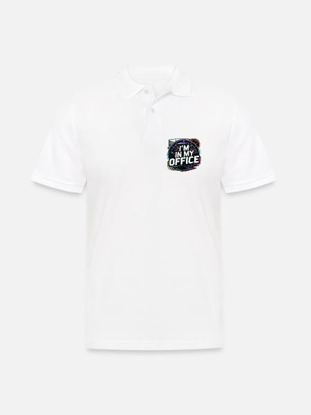 I'm in my office - Men's Polo Shirt - white