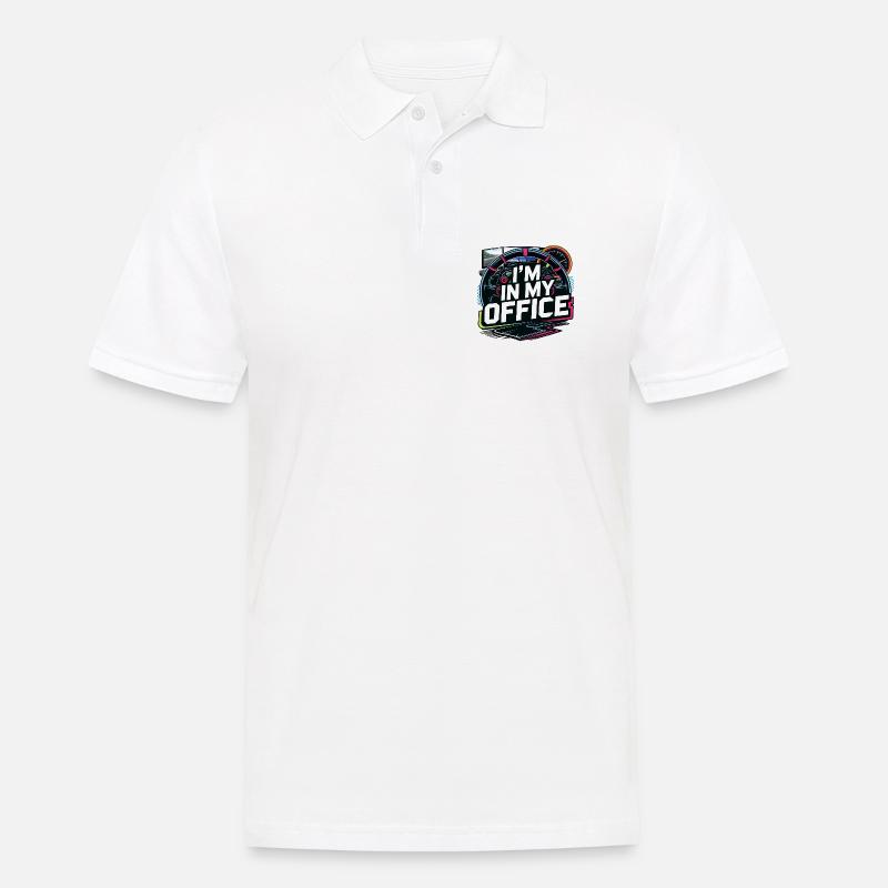 I'm in my office - Men's Polo Shirt - white