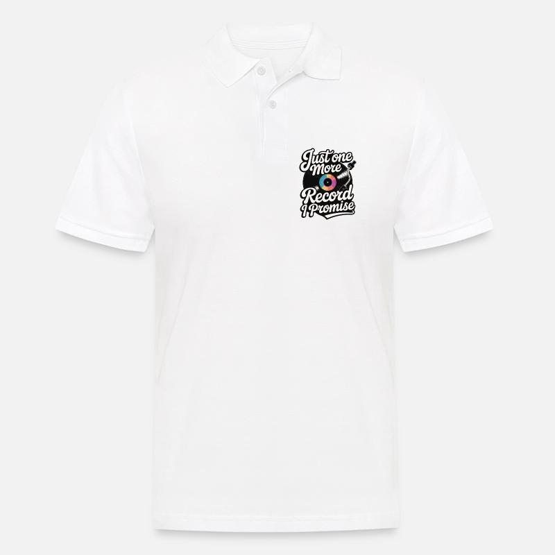 Nur noch eine Platte, versprochen - Männer Poloshirt - Weiß