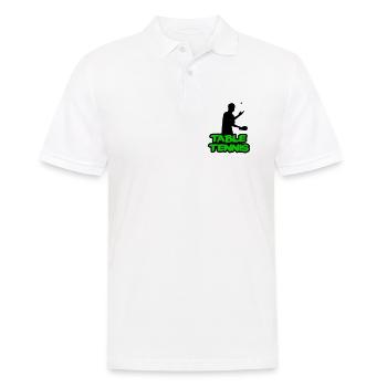 Neon Graffiti Table Tennis Lettering - Men's Polo Shirt - white - Front - Kai (181cm)