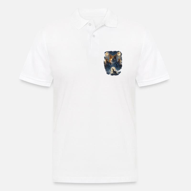 Corgi delle Tre Lune. - Polo da uomo - bianco