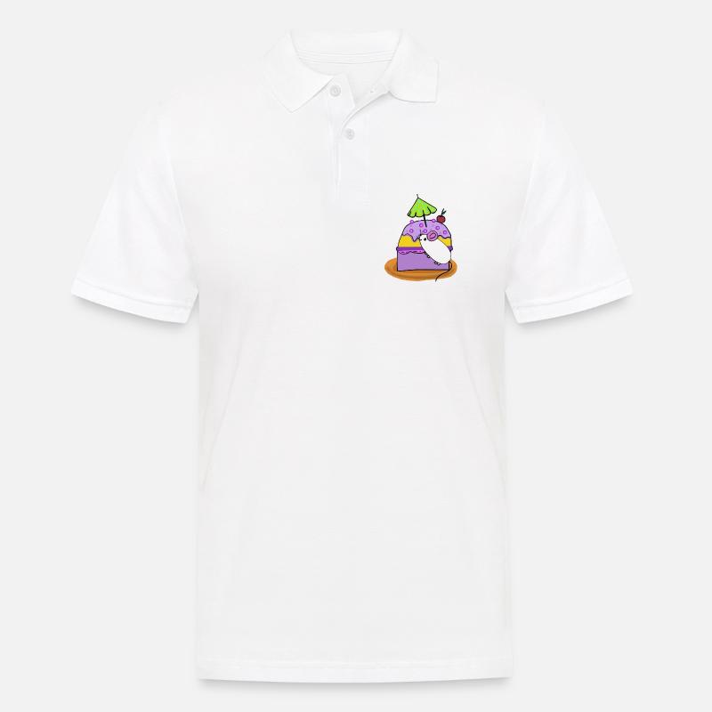 Kuchen Maus Muffin Mäuse - Männer Poloshirt - Weiß