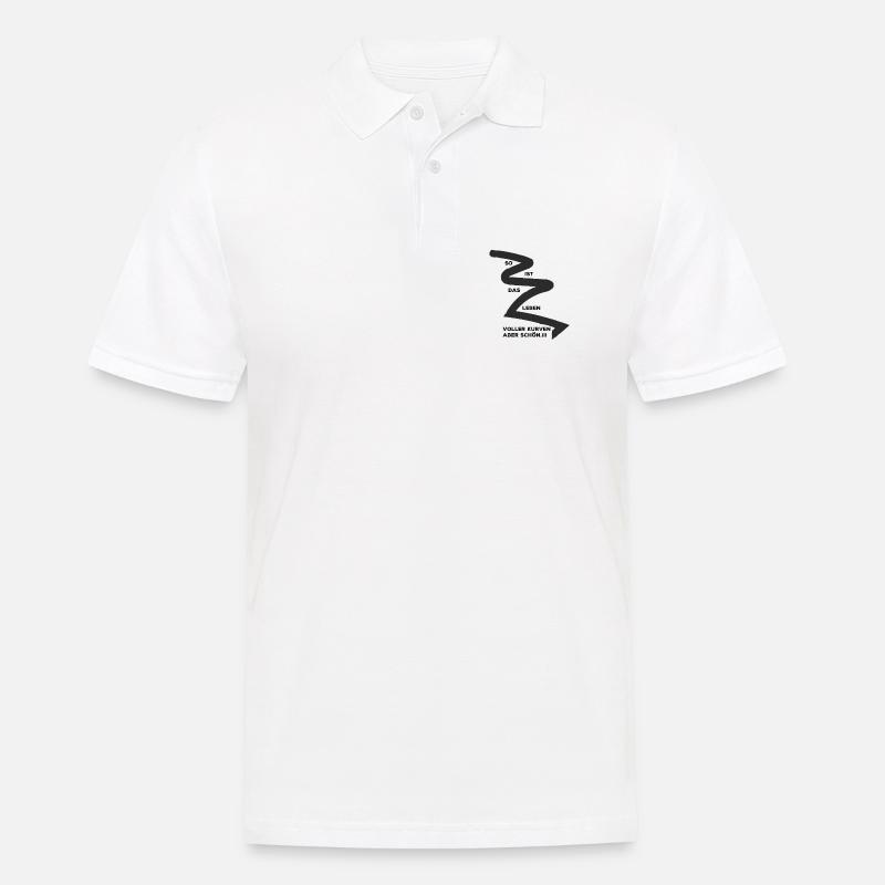 Kurven erleben , oder ausleben. - Männer Poloshirt - Weiß