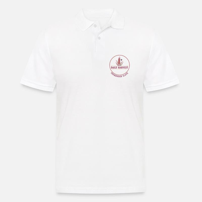 Sauerteigbrot Backen Täglicher Ernte-Sauerteig - Männer Poloshirt - Weiß