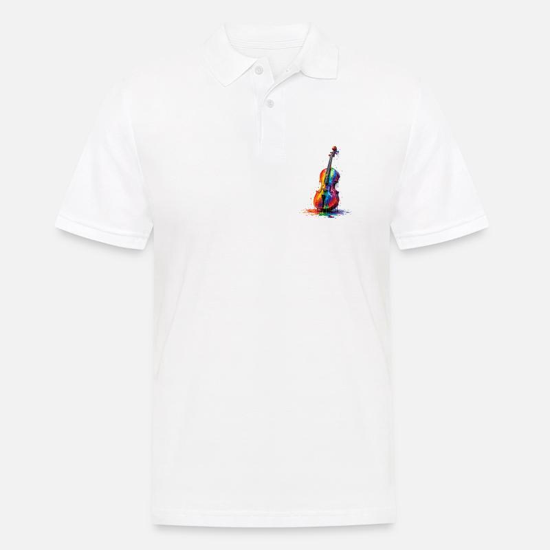 Bratsche mit tropfender Farbe - Männer Poloshirt - Weiß