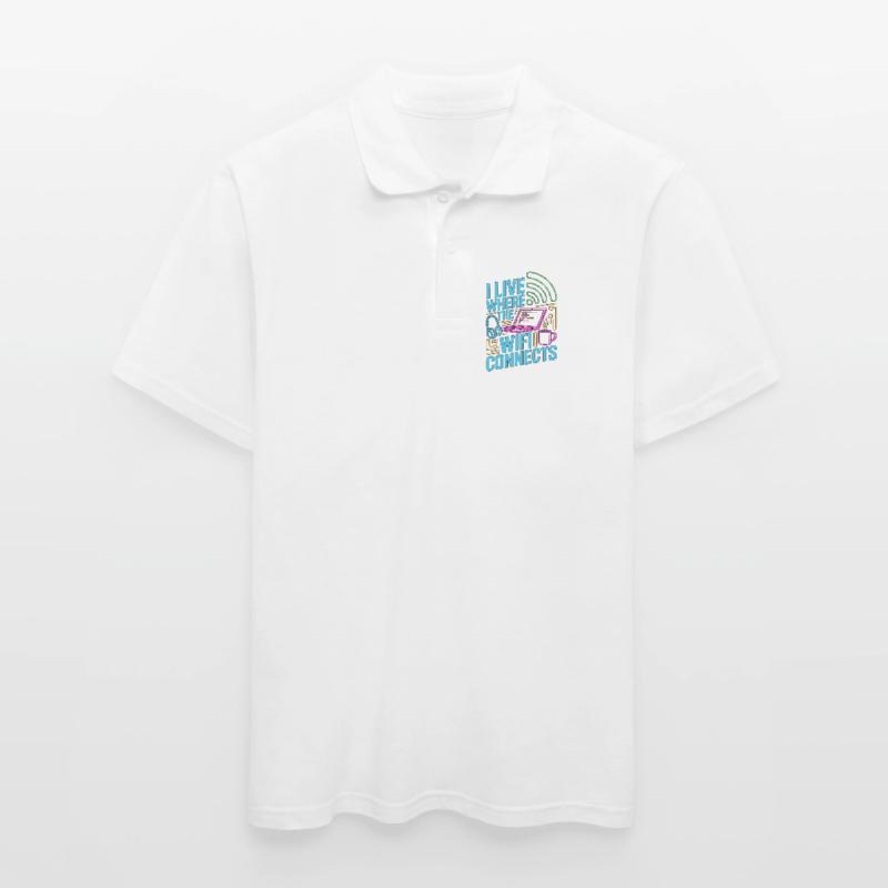 Remote Developer I Live Where The Web Developer Men's Polo Shirt