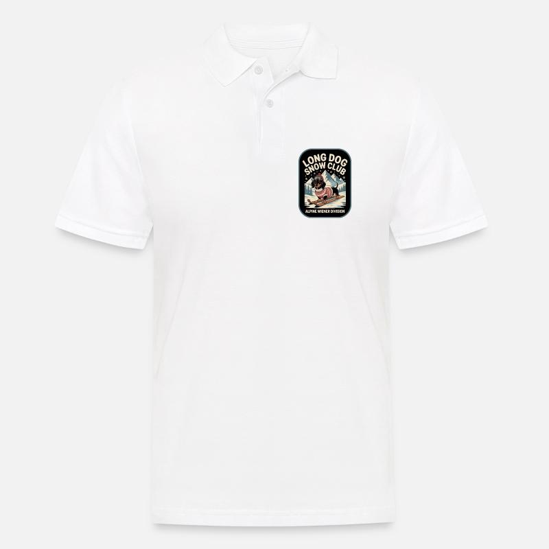 Ski Dackel - Männer Poloshirt - Weiß