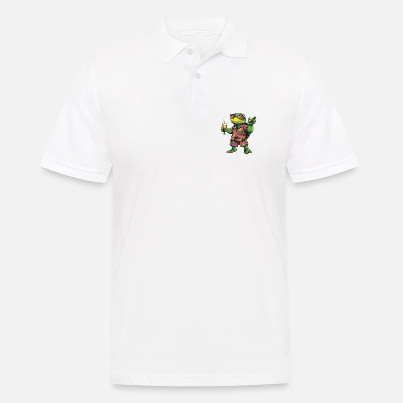Turtle Comic Summer - Men's Polo Shirt - white