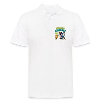 5 . Birthday Football - Men's Polo Shirt - white - Front - Kai (181cm)