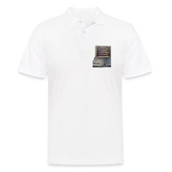Tabletglück aus dem Koffer - Männer Poloshirt - Weiß - Vorne - Kai (181cm)