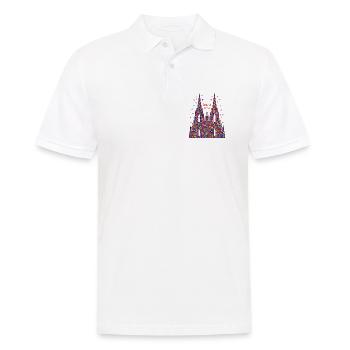 Kölner Dom mit Konfetti Karneval Fasching Köln - Männer Poloshirt - Weiß - Vorne - Kai (181cm)