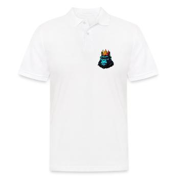 König Gorilla - Männer Poloshirt - Weiß - Vorne - Kai (181cm)