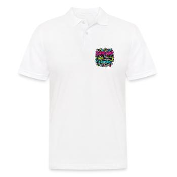 Sarcasm Loading Neon Graffiti - Männer Poloshirt - Weiß - Vorne - Kai (181cm)