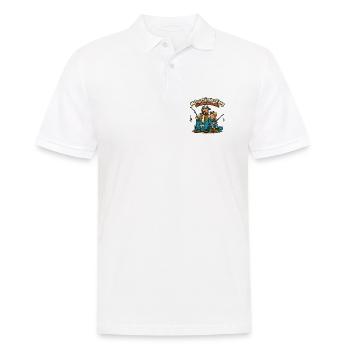 Angler Papa Angeln mit Kindern Familienangeln - Männer Poloshirt - Weiß - Vorne - Kai (181cm)