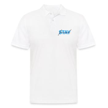 stay focused - Men's Polo Shirt - white - Front - Kai (181cm)