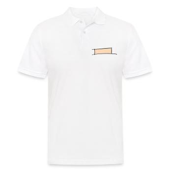 Dekorativer Rahmen. Banner / Namensschild Vorlage. - Männer Poloshirt - Weiß - Vorne - Kai (181cm)