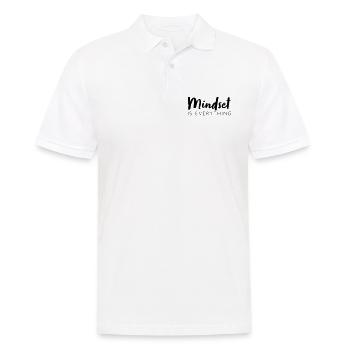 Mindset is everything - Männer Poloshirt - Weiß - Vorne - Kai (181cm)
