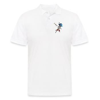 Dabbing Pirate Skeleton Eye patch Pirate Ship - Men's Polo Shirt - white - Front - Kai (181cm)