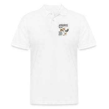 Apropos Möwe Möwie noch een Sabbel nich dat geit - Männer Poloshirt - Weiß - Vorne - Kai (181cm)