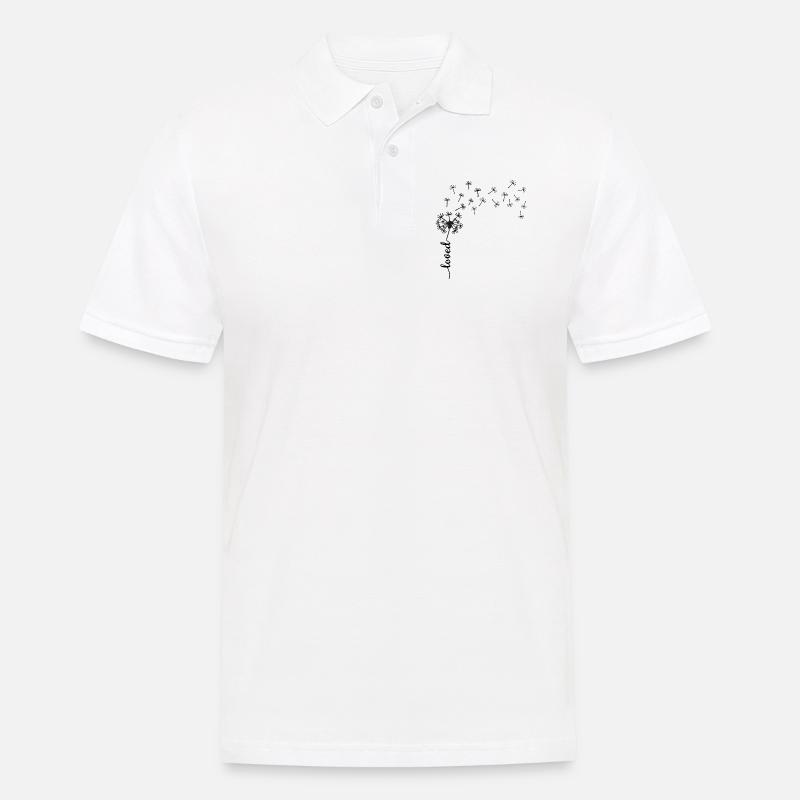 Liebe Löwenzahn Design - Männer Poloshirt - Weiß