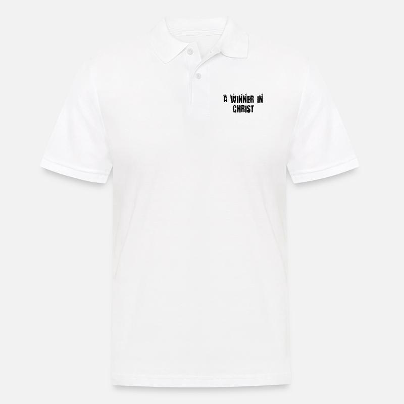 Ein Sieger in Christus - Männer Poloshirt - Weiß